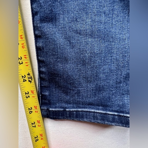 Democracy Ab solution distressed slim fit jeans denim size 14 stretch mid rise - Picture 7 of 11